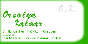 orsolya kalmar business card